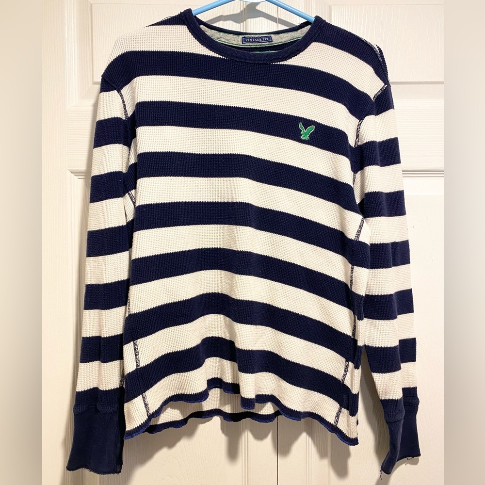 ⭐️ American Eagle Outfitters Striped Shirt - Picture 1 of 4